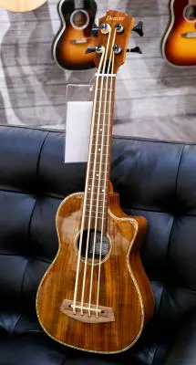 Denver - Acacia Fretless Bass Ukulele with Gig Bag 2